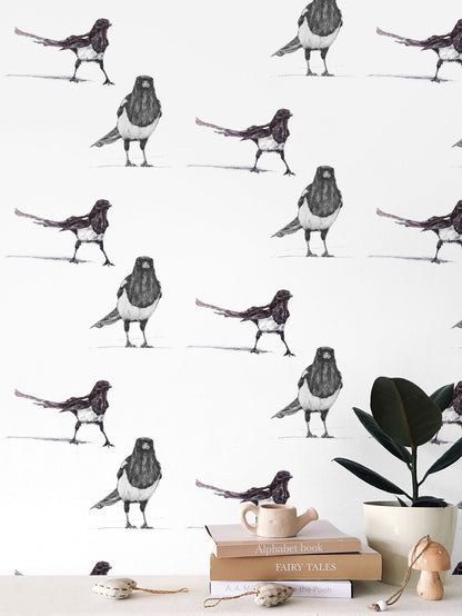 Visiting Magpie Wallpaper