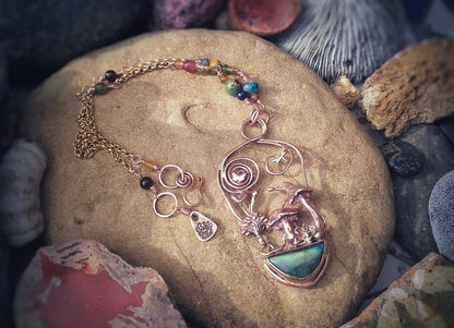 Underworld Labradorite Shroom Necklace