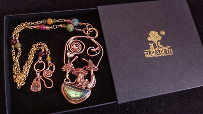 Underworld Labradorite Shroom Necklace