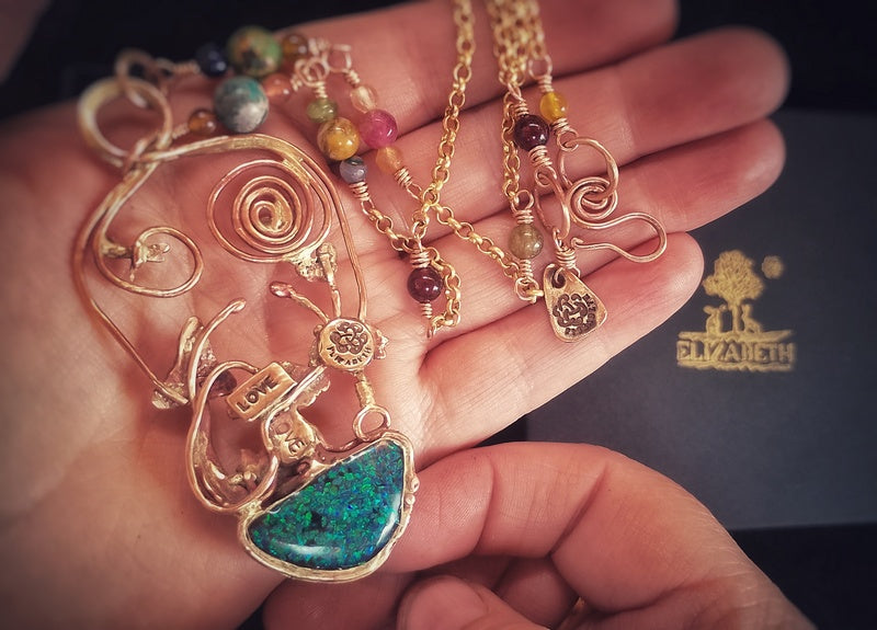Underworld Labradorite Shroom Necklace