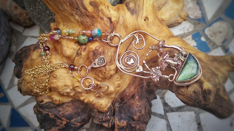 Underworld Labradorite Shroom Necklace