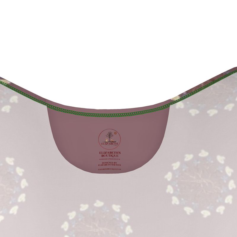 Close-up of a pink bra with a brand logo on a white background Witches Summer Dress Cotton