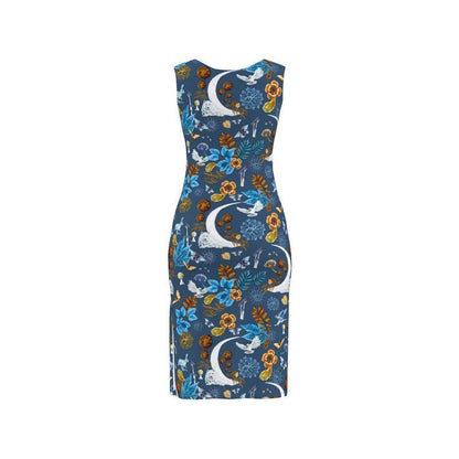 Wolf Wisdom Nature Bodycon Dress Elizabeth Shewan
