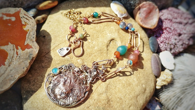 Wolf Wisdom Opal Necklace