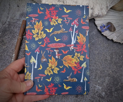Earthy HareShroom Nature Hardbacked Journal Elizabeth Shewan Artist
